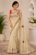 Golden Silk Gota Patti Designer Saree