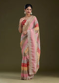 Designer Goldy Silk Saree with Sequins & Zari Embroidery