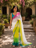 Pure Georgette Sequins Embroidered Saree