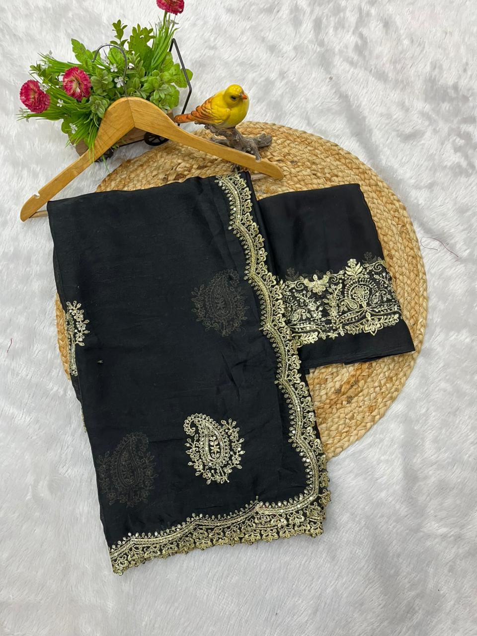 Designer Bollywood Rangoli Crush Silk Saree
