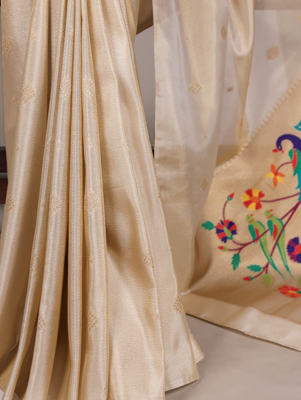 Tissue Paithani Silk Saree with Zari Weaving