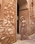 Designer Soft Net Sequins Embroidered Saree