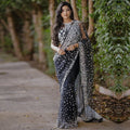 Premium Butterfly Soft Net Designer Saree with Hand Pearl Work