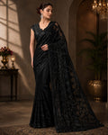 Bollywood-Inspired Butterfly Net Sequins Saree